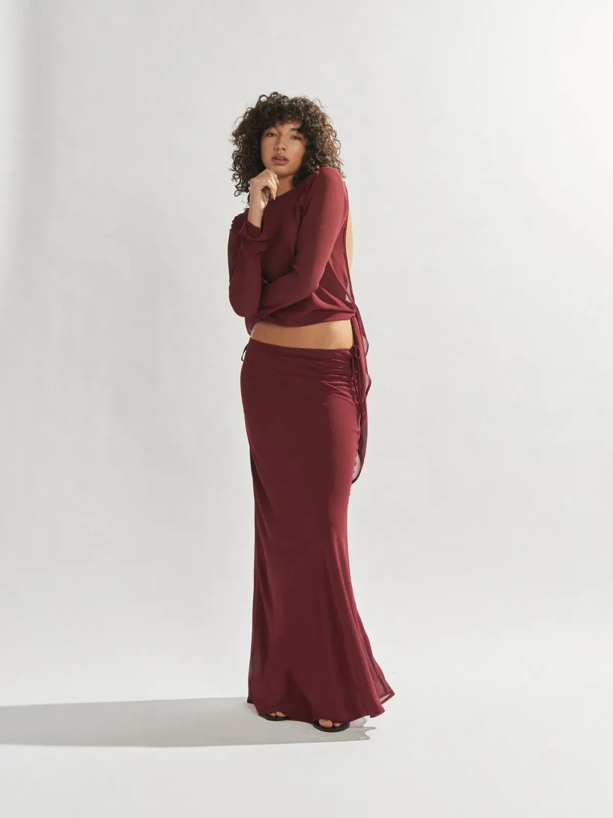 One Mile Maxine Set Burgundy Size 10 photo 2