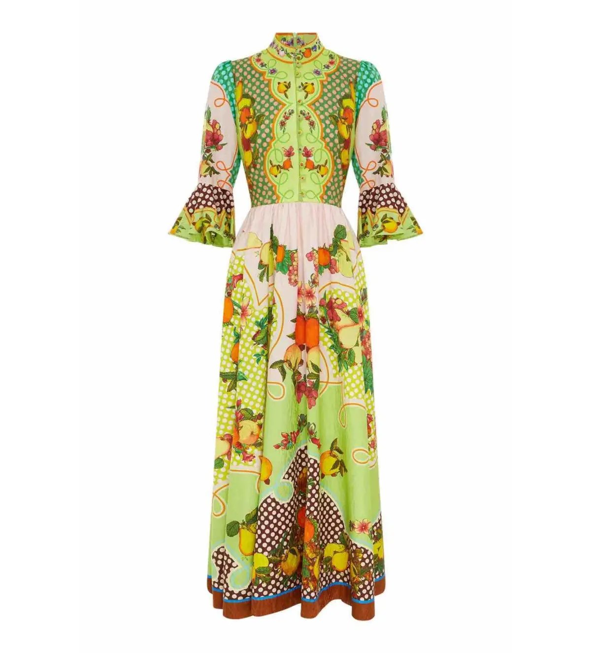 Alemais Lemonis Jacquard Midi Dress Multi Print Size 16 photo 5