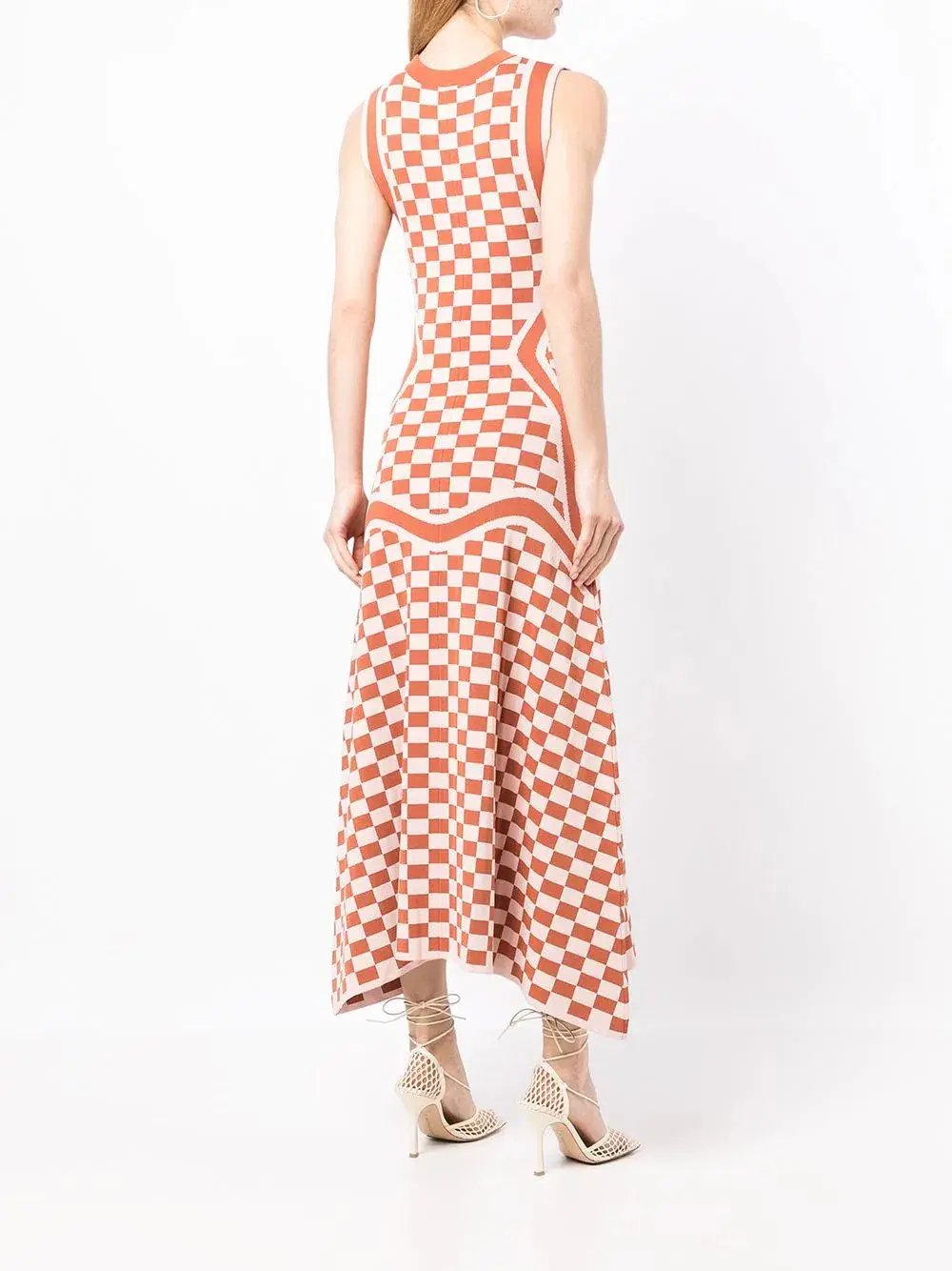 Rachel Gilbert Andres Maxi Dress Check Pink Size M/AU 12 photo 2