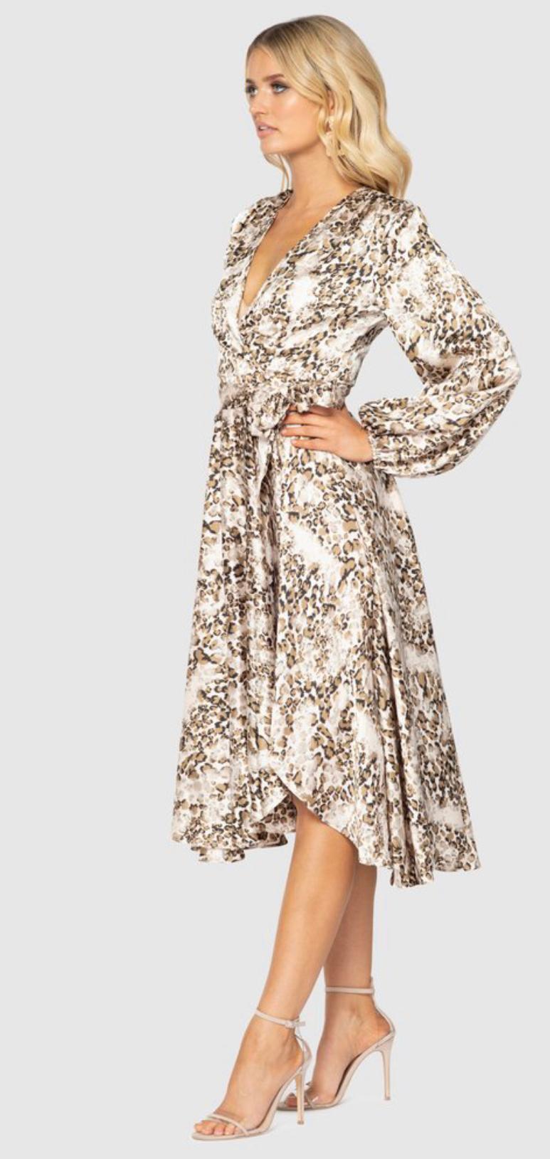 Pilgrim Tony Dress Leopard Print Size 10 photo 2