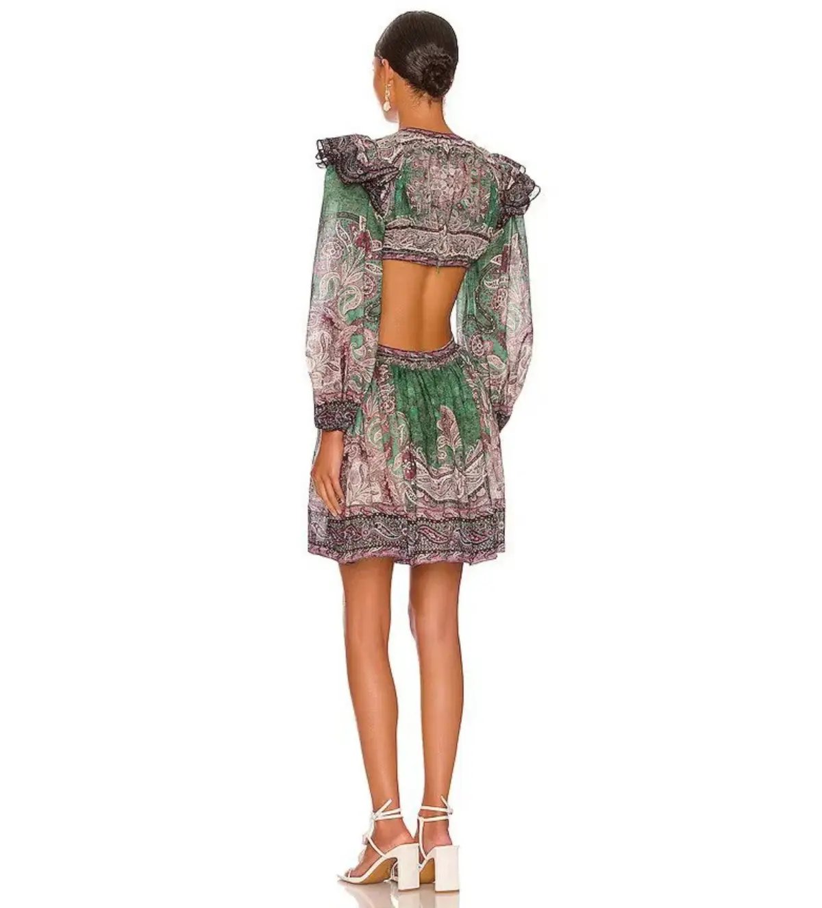 Zimmermann Anneke Ruffle Mini Dress Floral Size 1/AU 10 photo 2