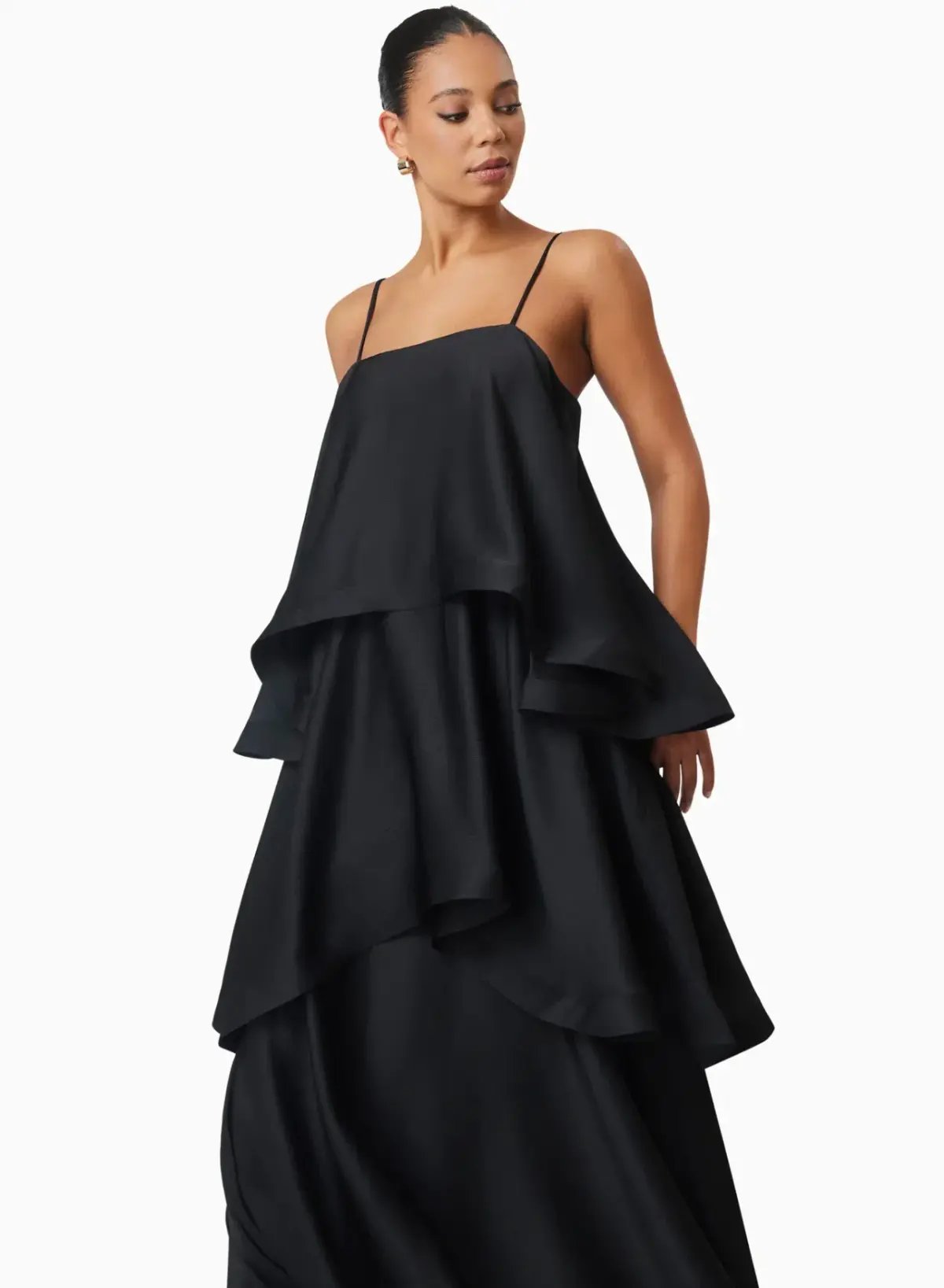 Elliatt Tilly Tiered Maxi Dress in Black Size S / AU 8 photo 2