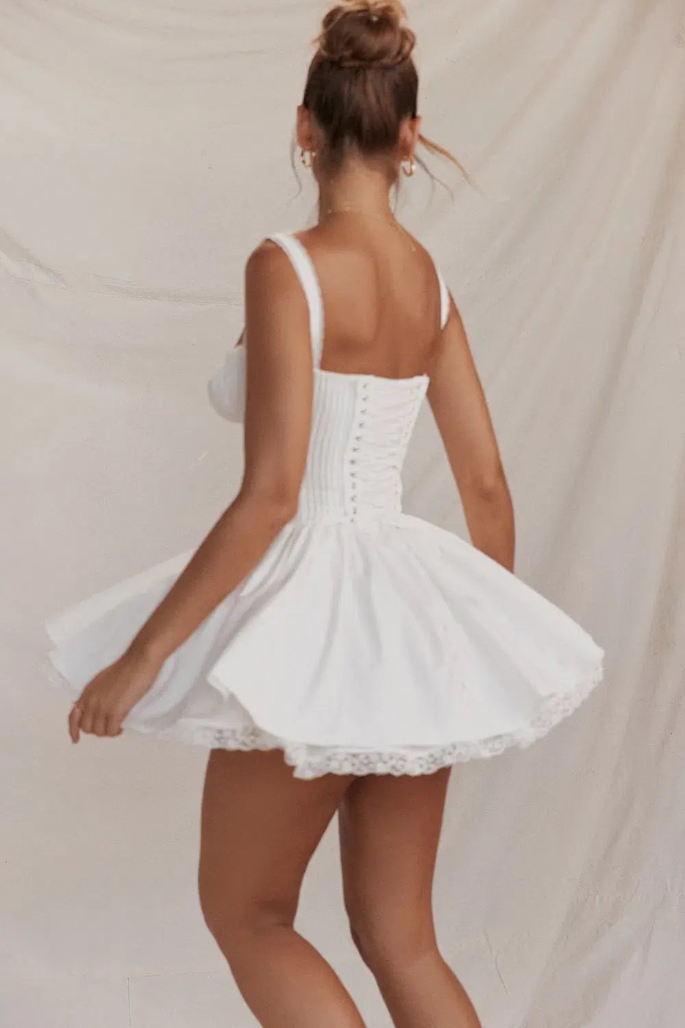 Manning Cartell Reverie Lace Sleeve Dress White Size 10 photo 40