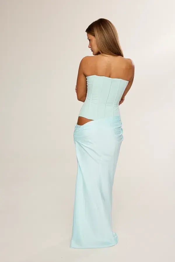 HNTR The Label Huxley Maxi Gown Aqua Size S / AU 8 photo 3