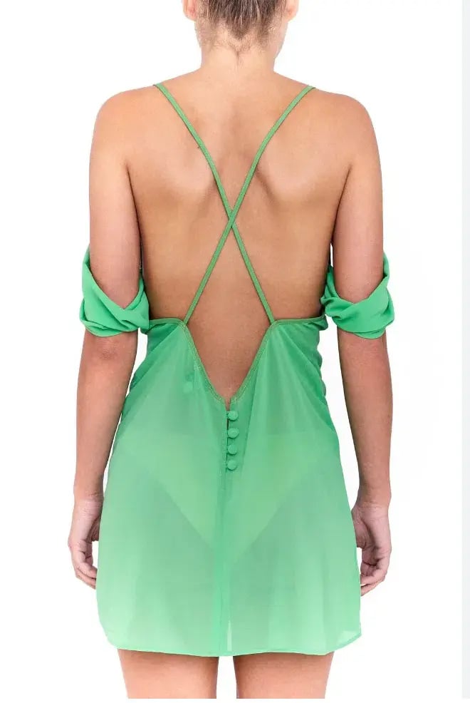 Bamba Swim Medusa Dress Green Size 8 photo 2