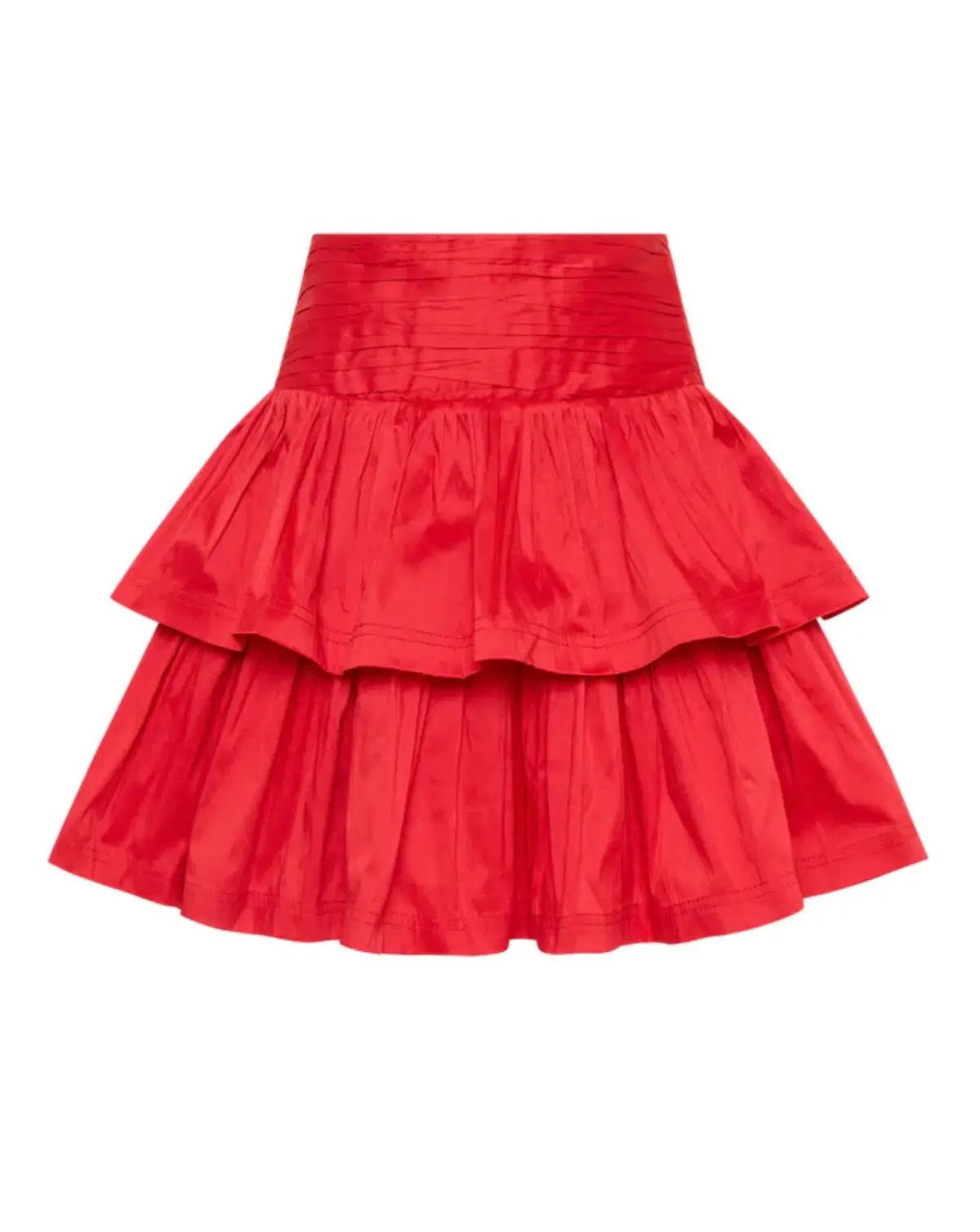 Aje Rhythmic Frill Bodice & Tiered Mini Skirt Set Scarlet Size 10 photo 4