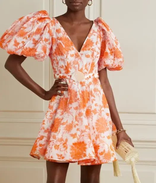 Zimmermann Postcard Puff Sleeve Mini Dress Print Size 1/Au 10 photo 3
