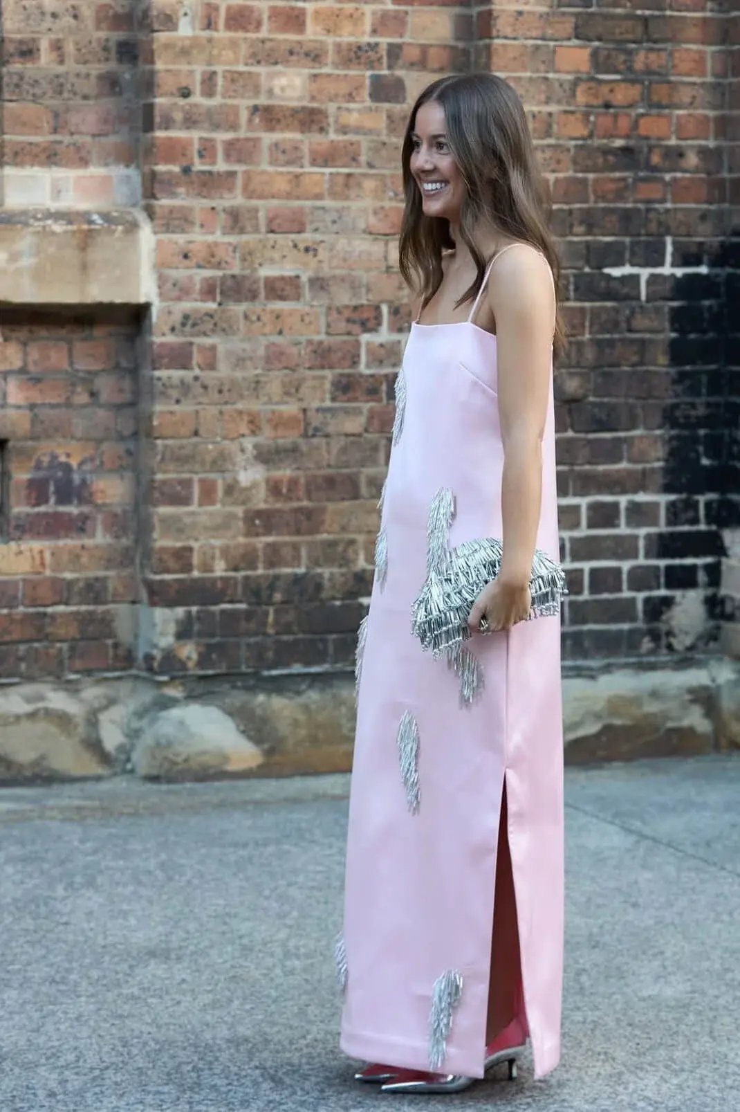 Alemais Cindy Embellished Slip Dress size 14 Pink photo 2