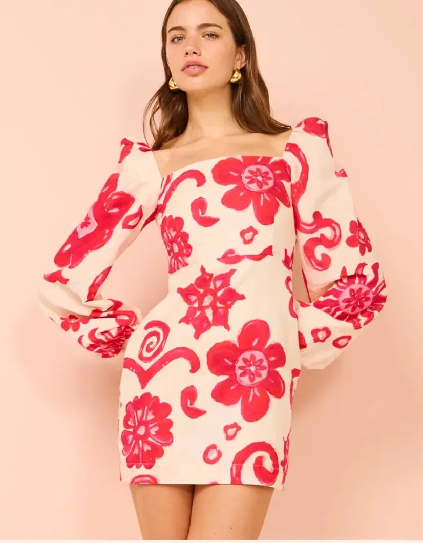 Kate Ford Delta Puff Mini Dress In Multi photo 5