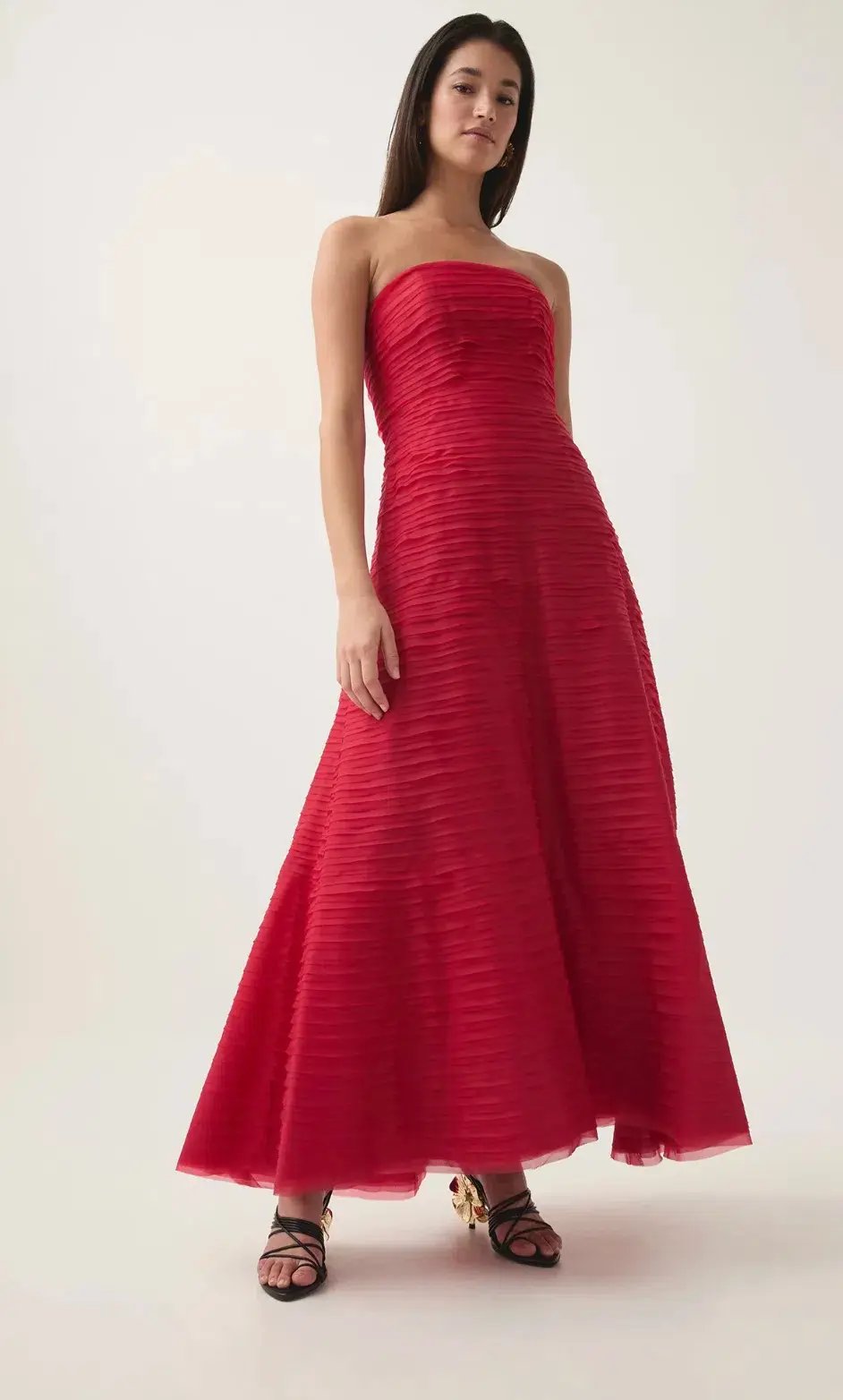 AJE Soundscape Dress in Red Size 8 photo 3