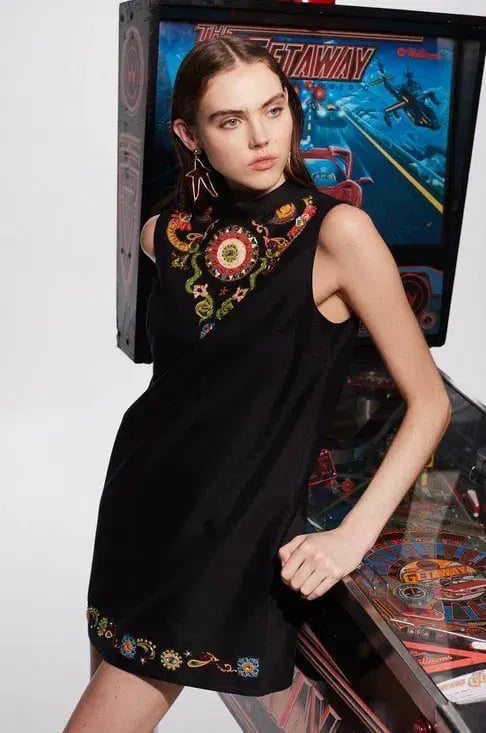 Alémais Bingo Mini Dress Black Size 12 photo 2