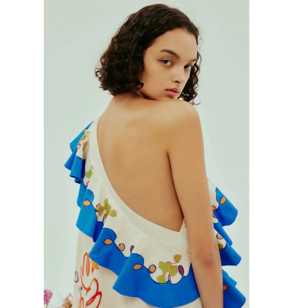 Alemais Nadia One Shoulder Ruffle Dress Multi Size AU 14 photo 5