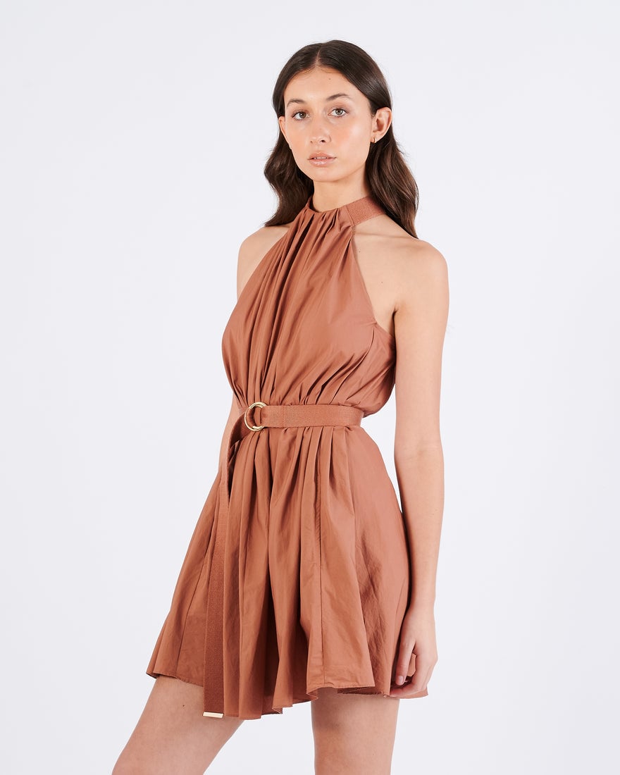 Scanlan Theodore Parachute Cotton Strapping Mini Dress photo 3