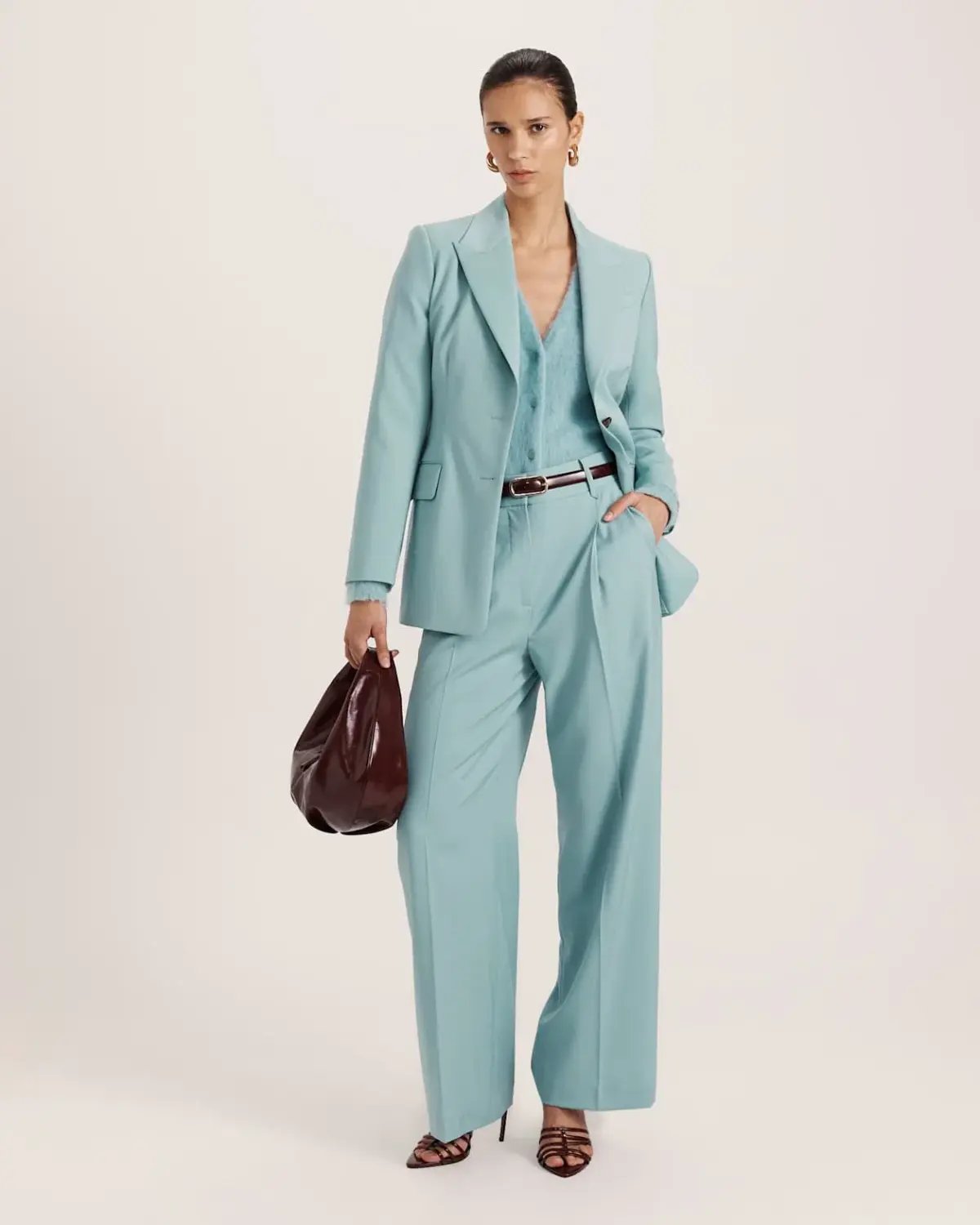 Saba Suki Classic Blazer Seafoam Size 12 photo 2