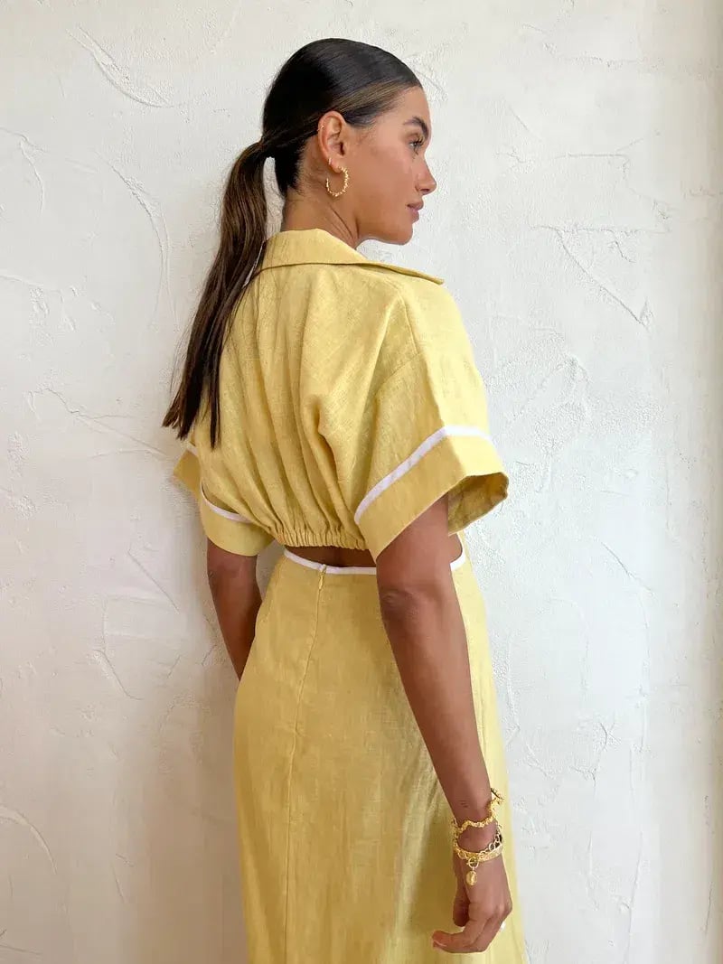 Roame Parque Dress in Butter Size 6 photo 5