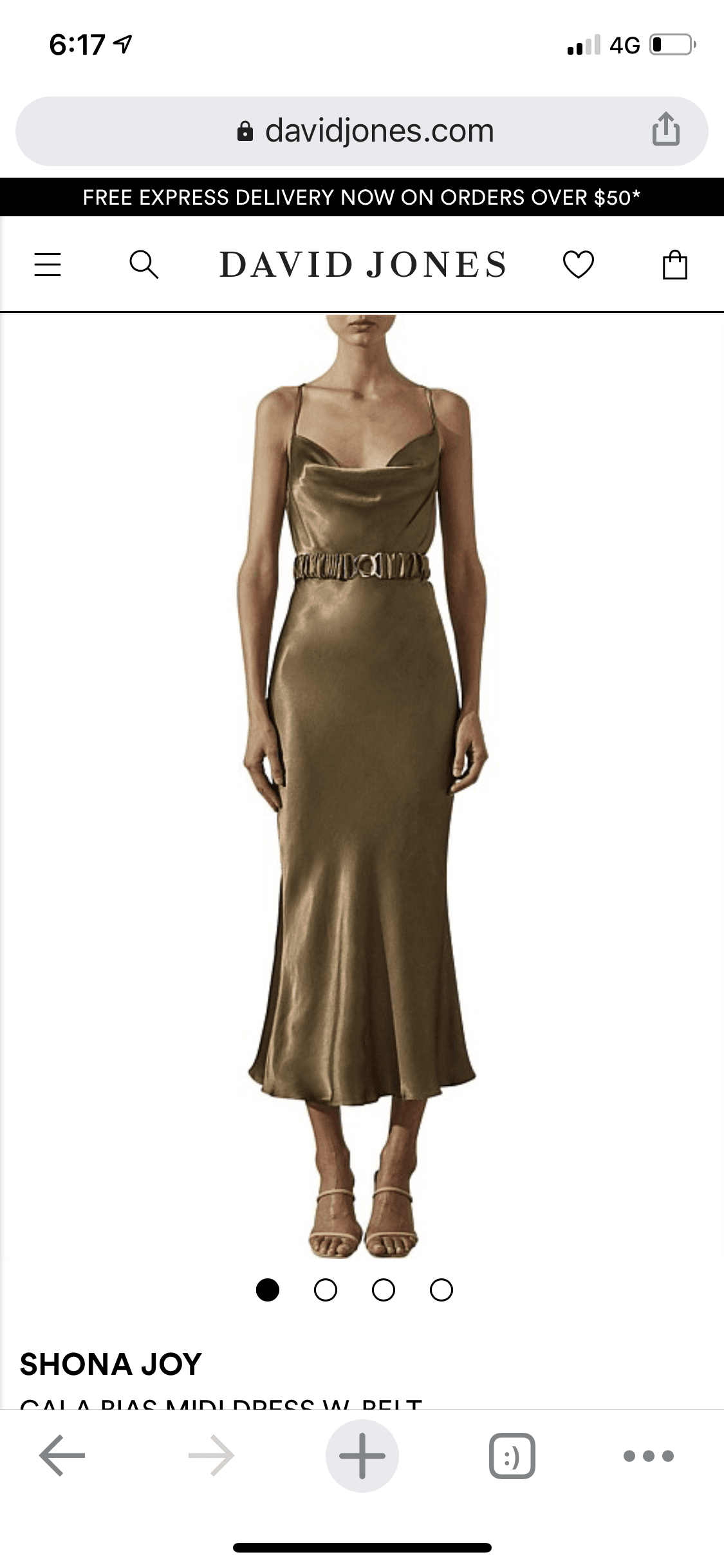 Shona Joy bias Midi Dress Size 10 photo 3