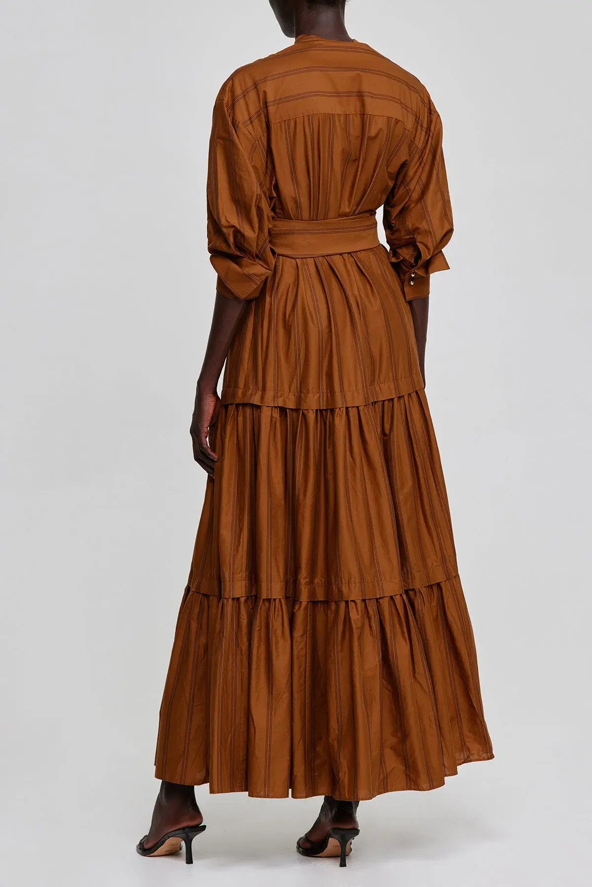 Acler Hugh Maxi Dress Dijon Stripe Size 6 photo 4