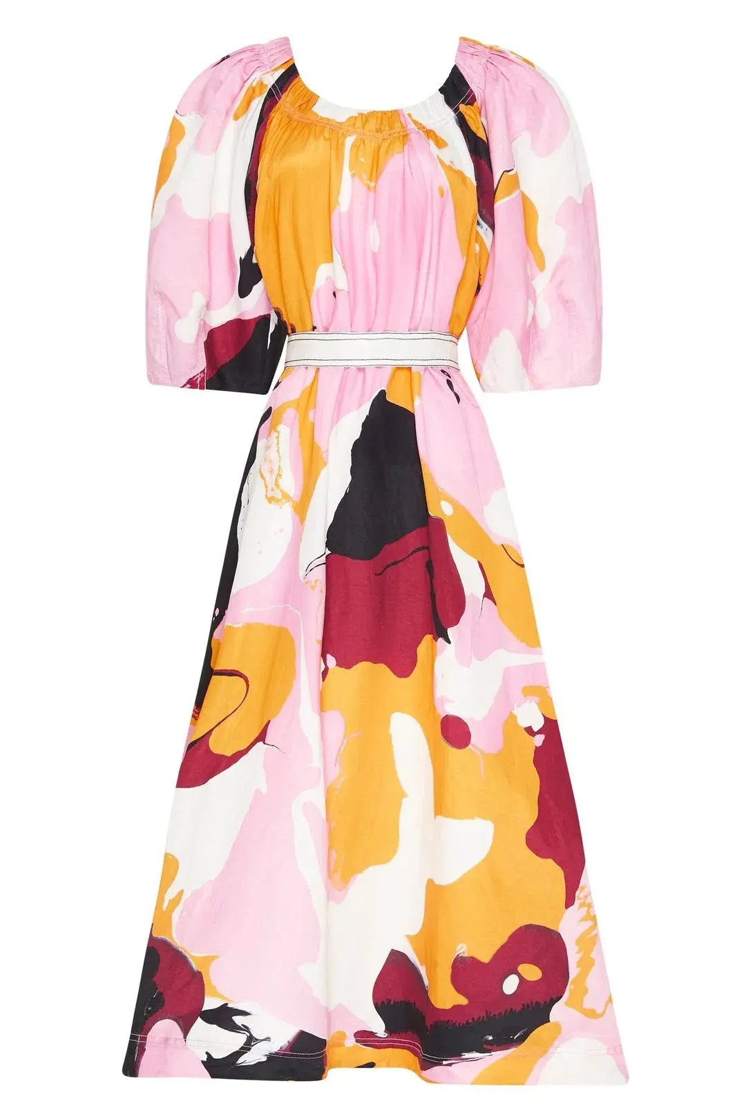 Aje Psychedelia Smock Dress Midi Dress Print Size 6 photo 5