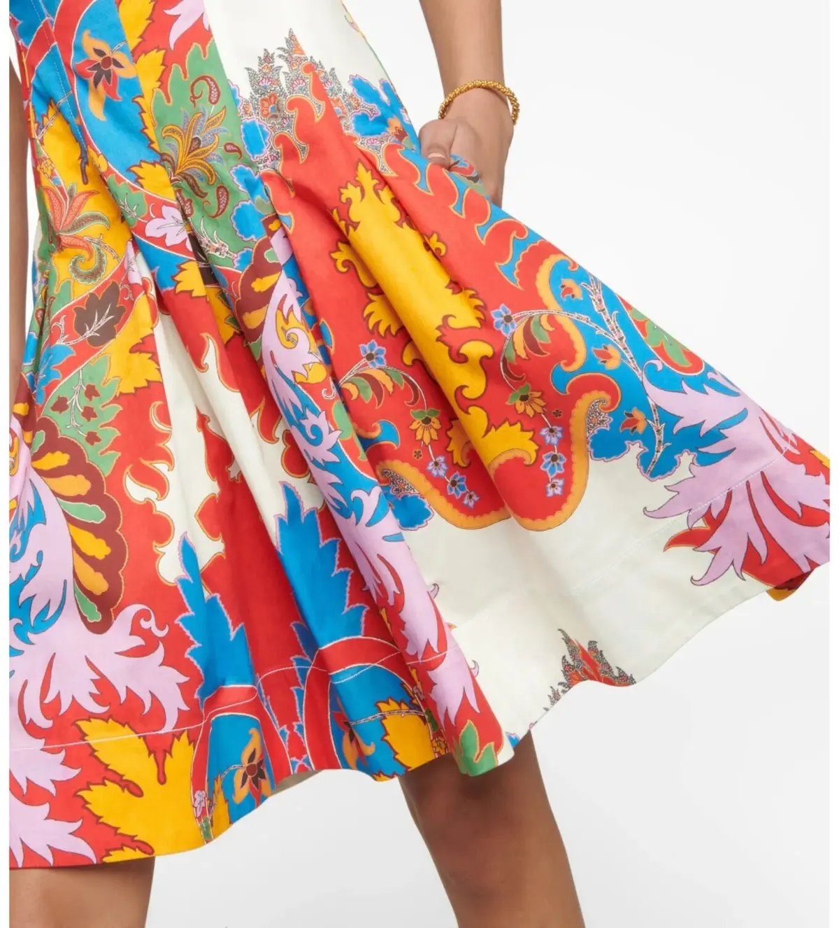 Etro Printed Halterneck Cotton Blend Mini Dress Size 8 photo 4