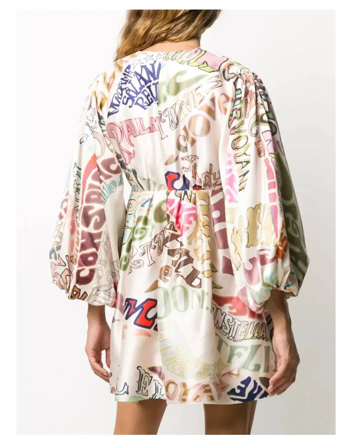 Zimmermann The Ladybeetle Word Mini Dress in Word Print Size 2/Au 12 photo 3