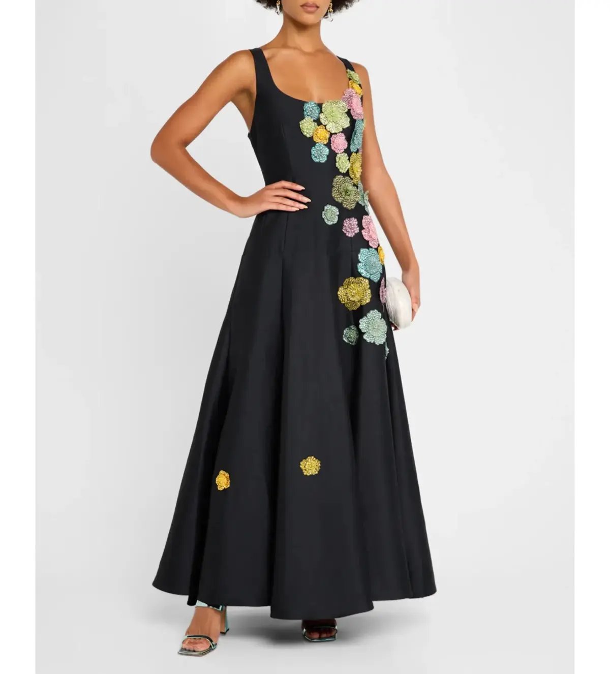 Alemais Lolita Gown Black Floral Size 10 photo 2