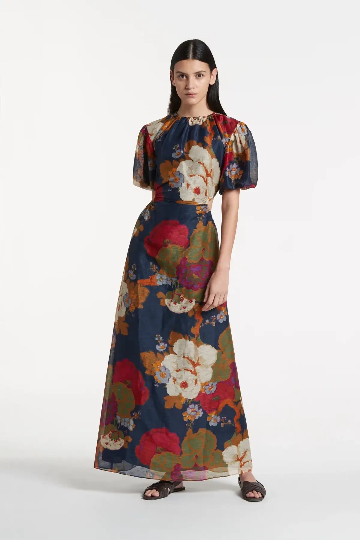 Sir the Label Bonita Puff Sleeve Gown Floral Size 1 / Au 8 photo 2