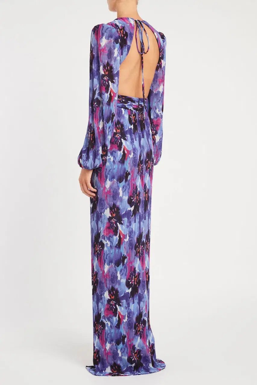 Rebecca Vallance Violet Deluge Gown Floral Print Size 8 photo 3