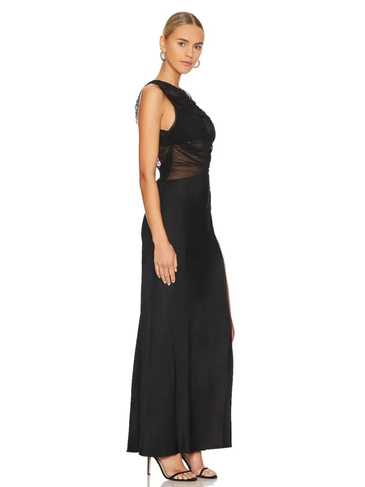 Bec & Bridge Naomi Split Maxi Dress Black Size AU 6 photo 2