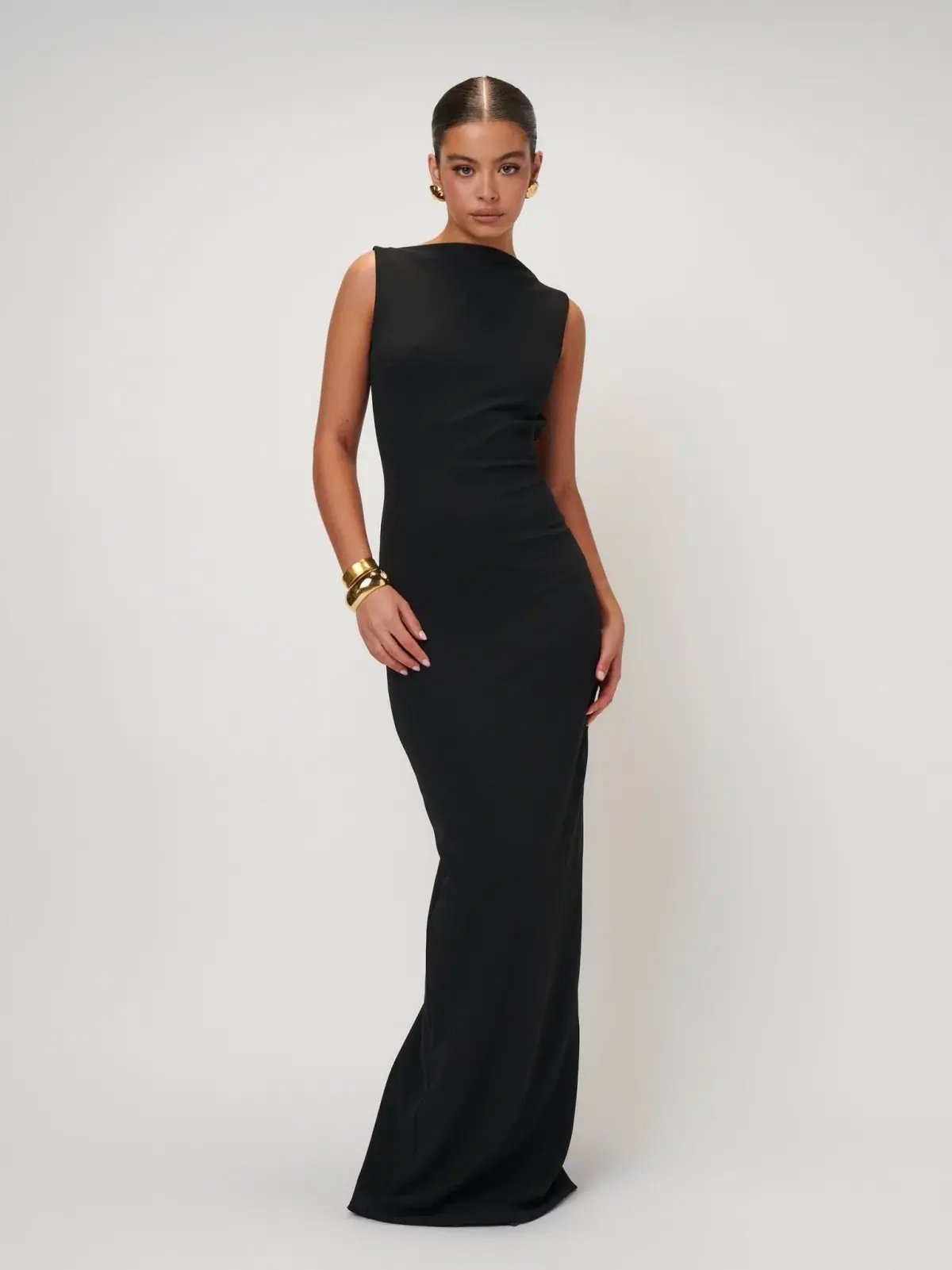 Effie Kats Verona Gown Black Size 8 photo 4