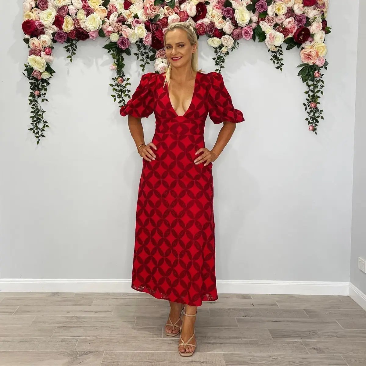 Acler Hamilton Dress Red Size 8 photo 2