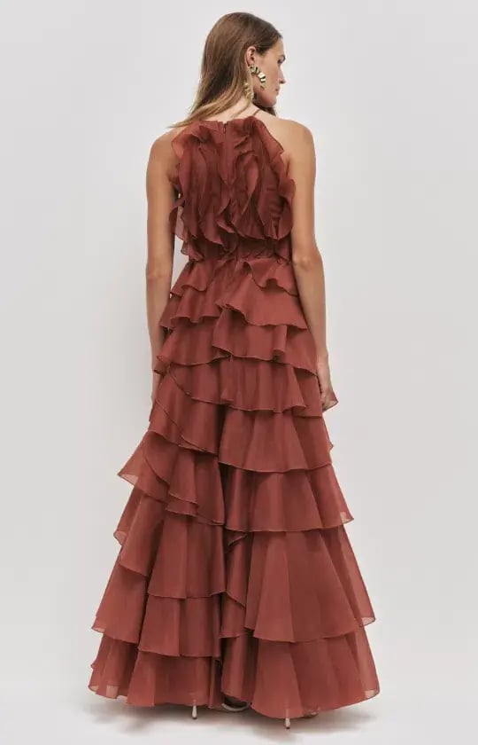 AJE Cleo Gown Rust Size 8 photo 2
