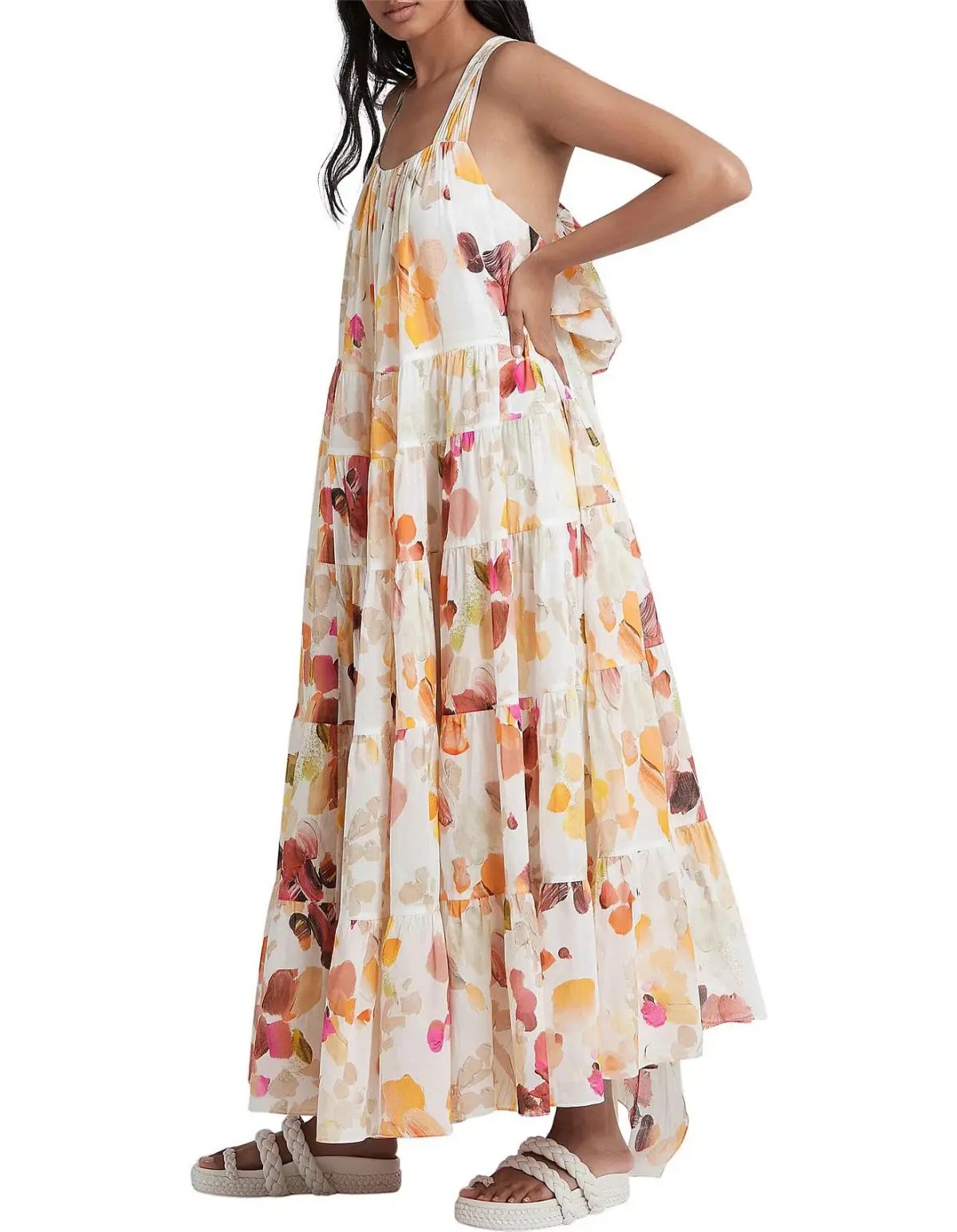 AJE Dassia Tiered Bow Back Maxi Dress photo 2