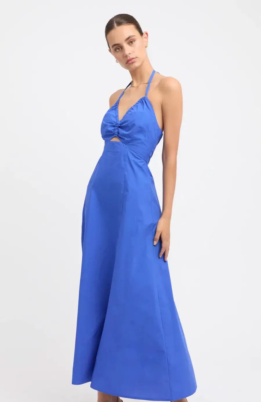 Kookai Poplin Halter Dress Blue Size 36 / Au 8 photo 2