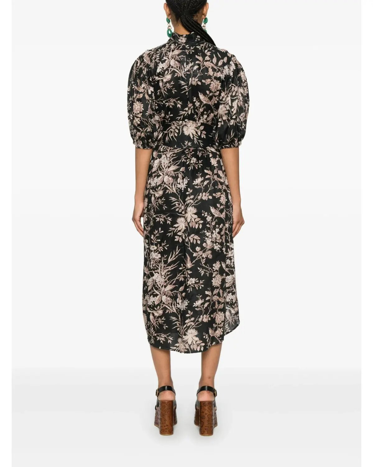 Zimmermann Kaftan Midi Dress Black Mockingbird Size 14 photo 2