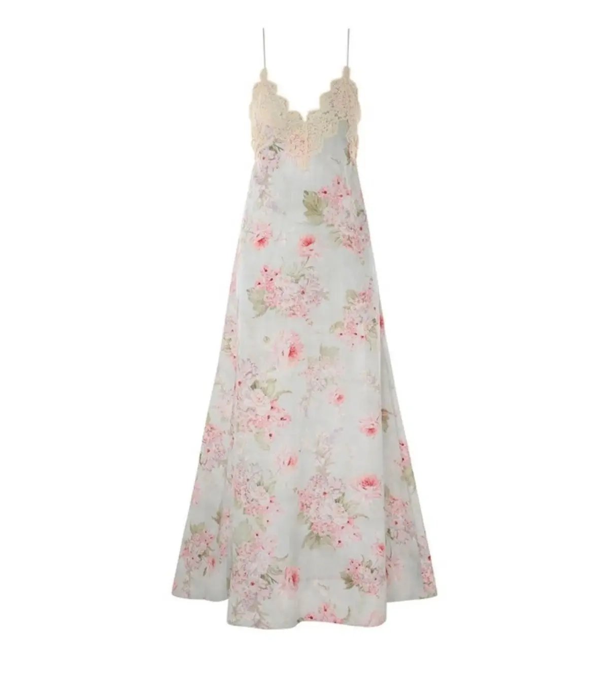 Zimmermann The Halliday A-line Midi Dress in Blue Watercolour Floral Size 1/Au 10 photo 3