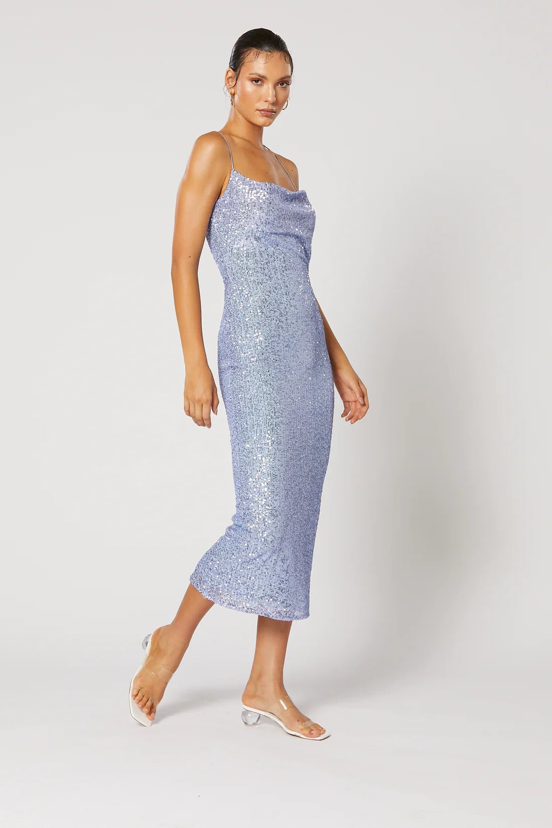WINONA MARINI MIDI DRESS - BLUE photo 7