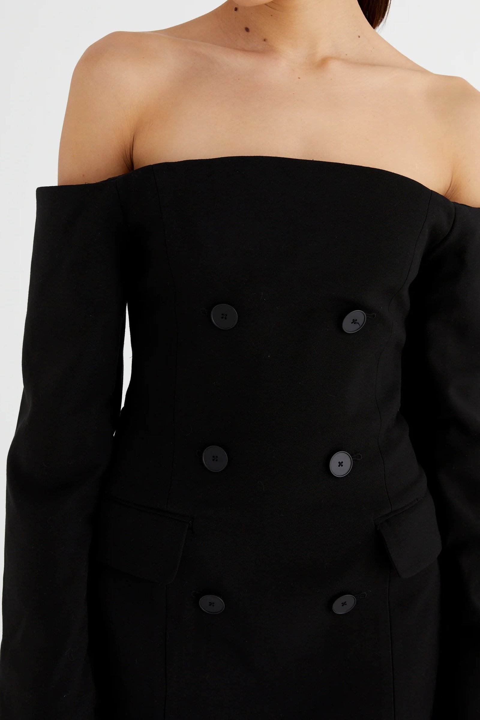 BENNI MARCELLA TAILORED MINI DRESS - BLACK photo 5