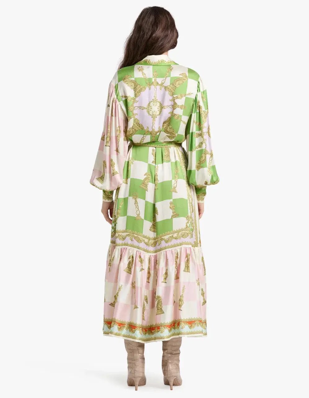 Alemais Checkmate Silk Shirtdress Multi Size AU 8 photo 26