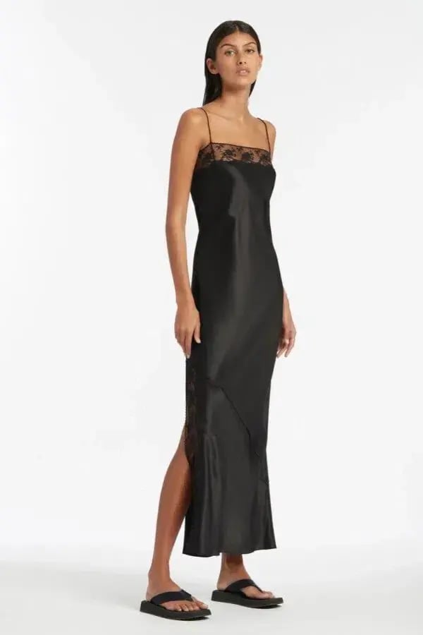Sir the Label Willa Bias Midi Dress Black Size 0 / AU 6 photo 2