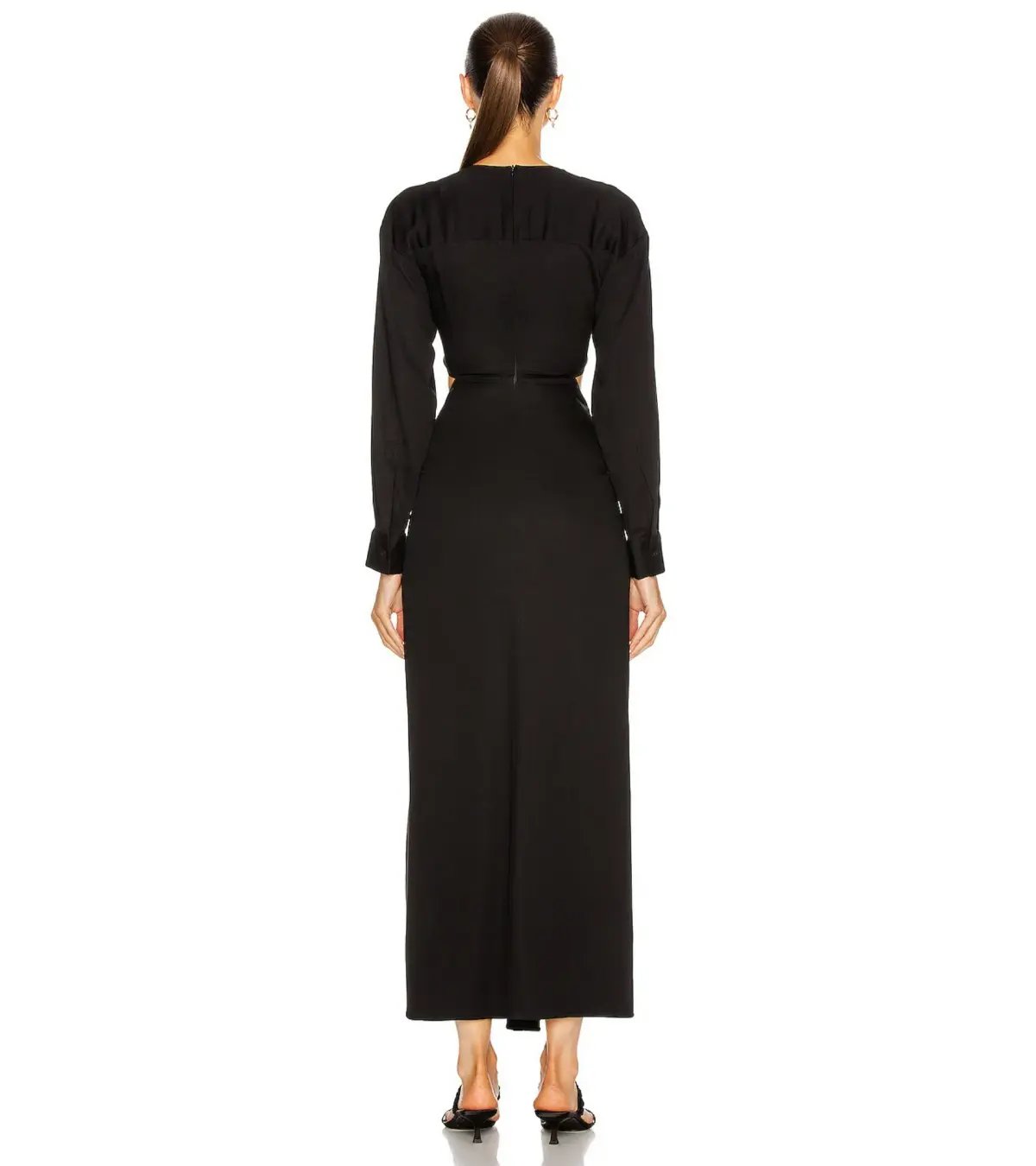 Christopher Esber Ruched Disconnect Shirt Dress Black Size AU 4 photo 2