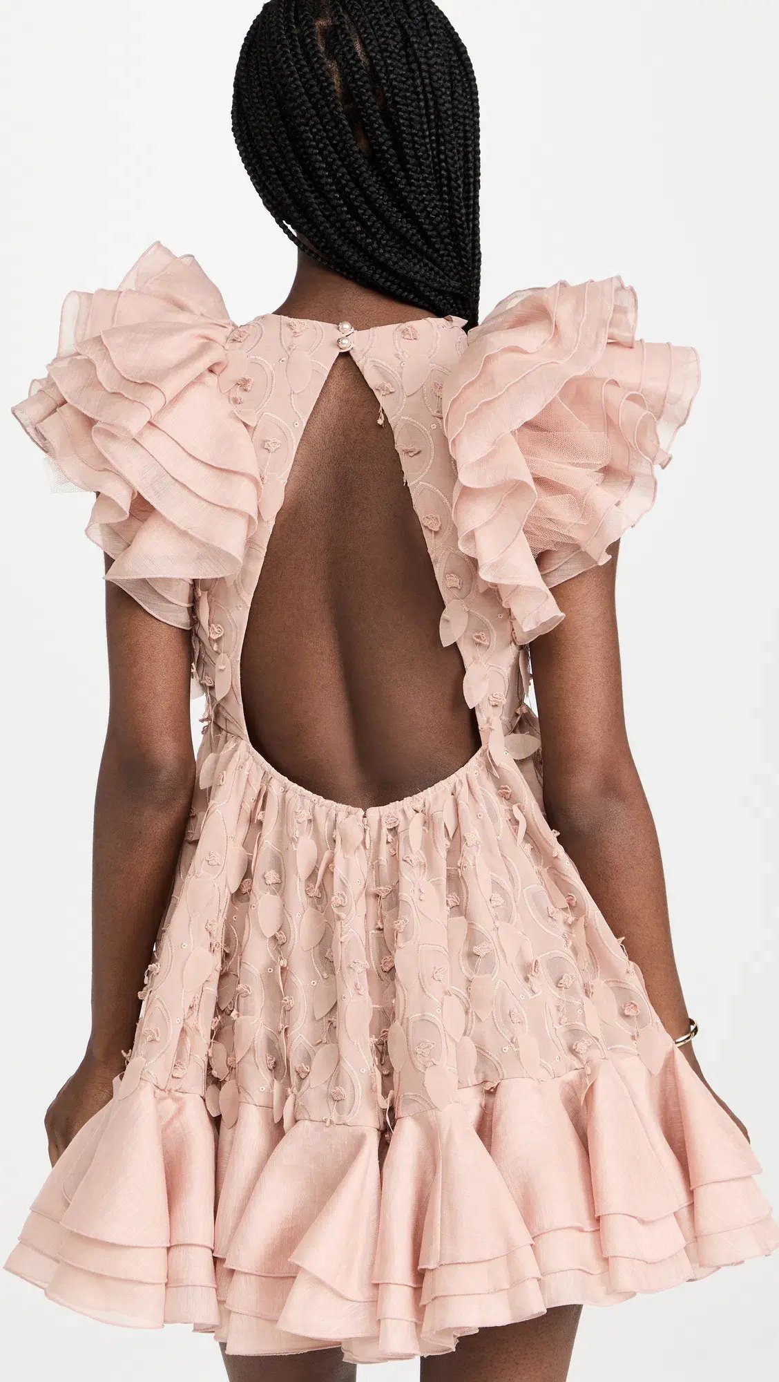 Zimmermann Dancer Frilled Mini Dress Blush Size 1 / Au 10 photo 2