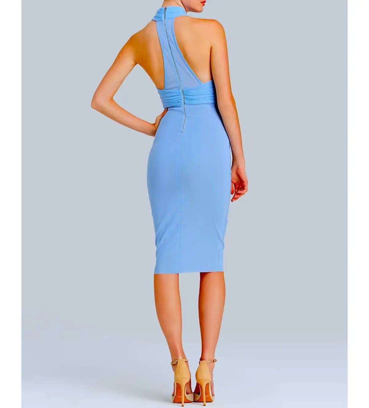 Bec & Bridge Wayfarer Midi Dress in Blue Size AU 8 photo 2