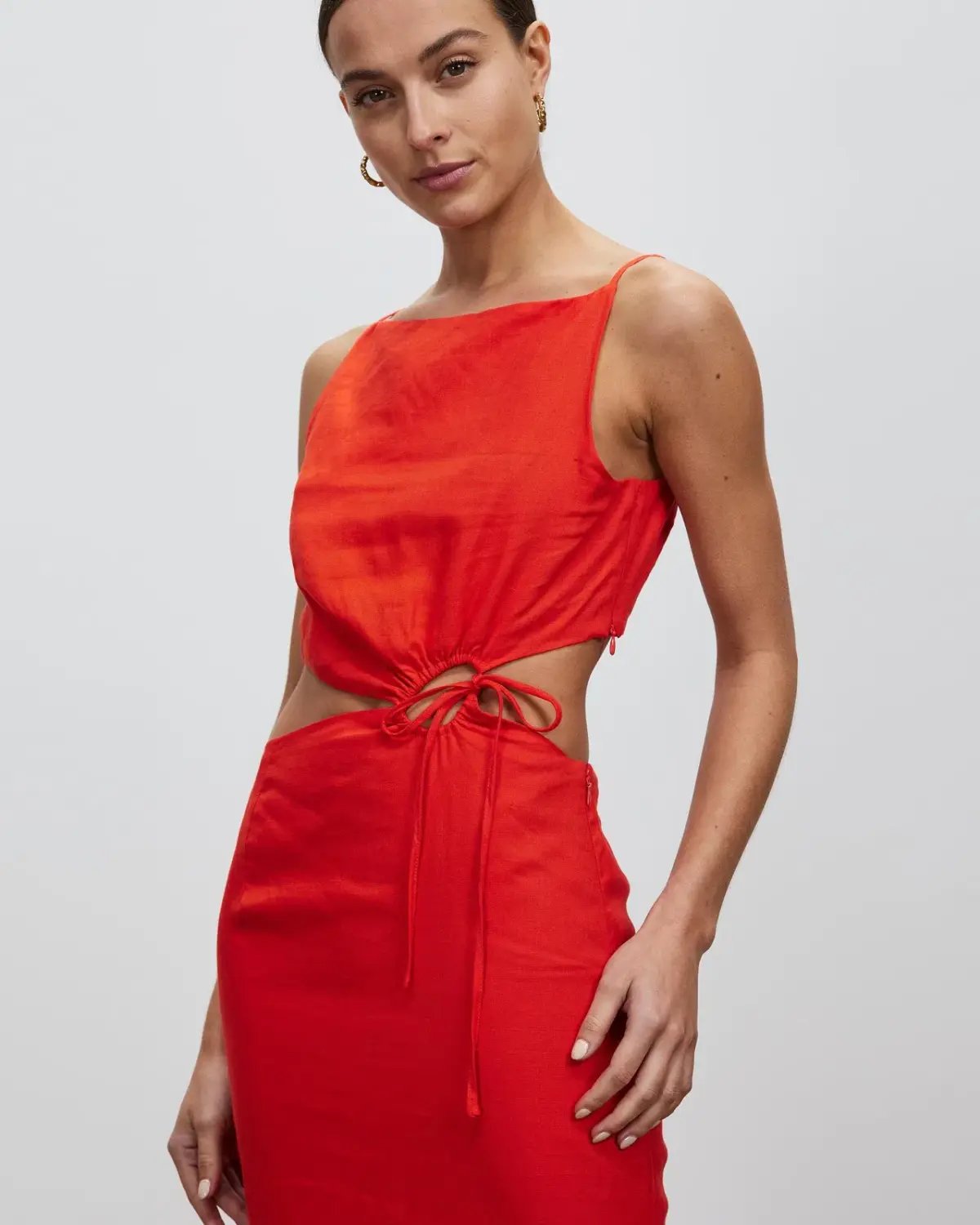 Lover Talia Midi Dress Red Size 12 photo 5