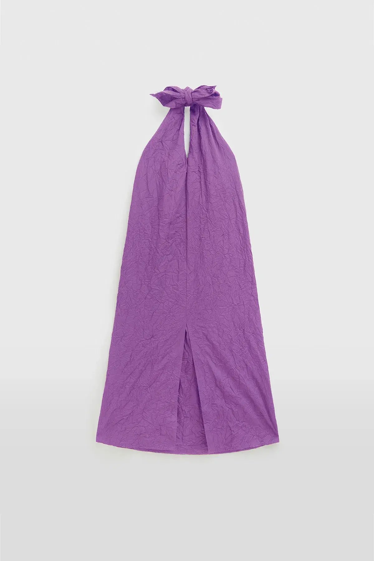 Venroy Crushed Halter Midi Bright Purple Size S/AU 8 photo 5