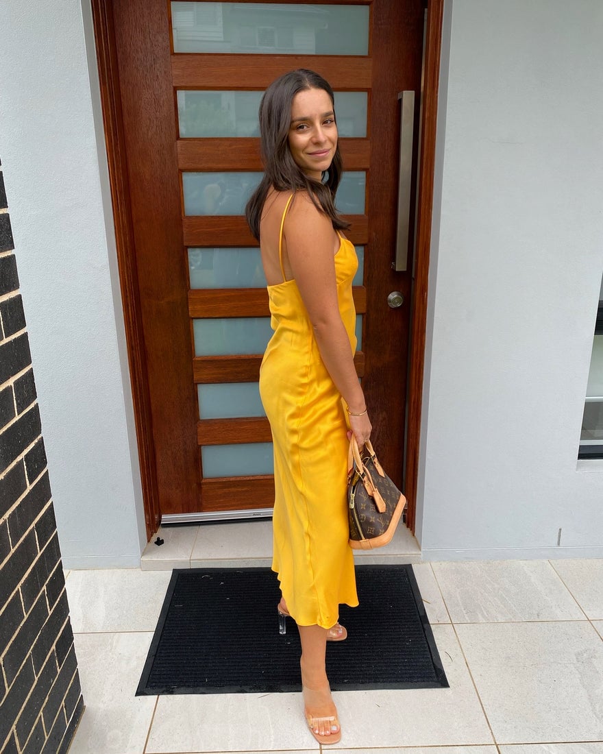 Bec & Bridge Classic Silk Midi Dress | Orange photo 3