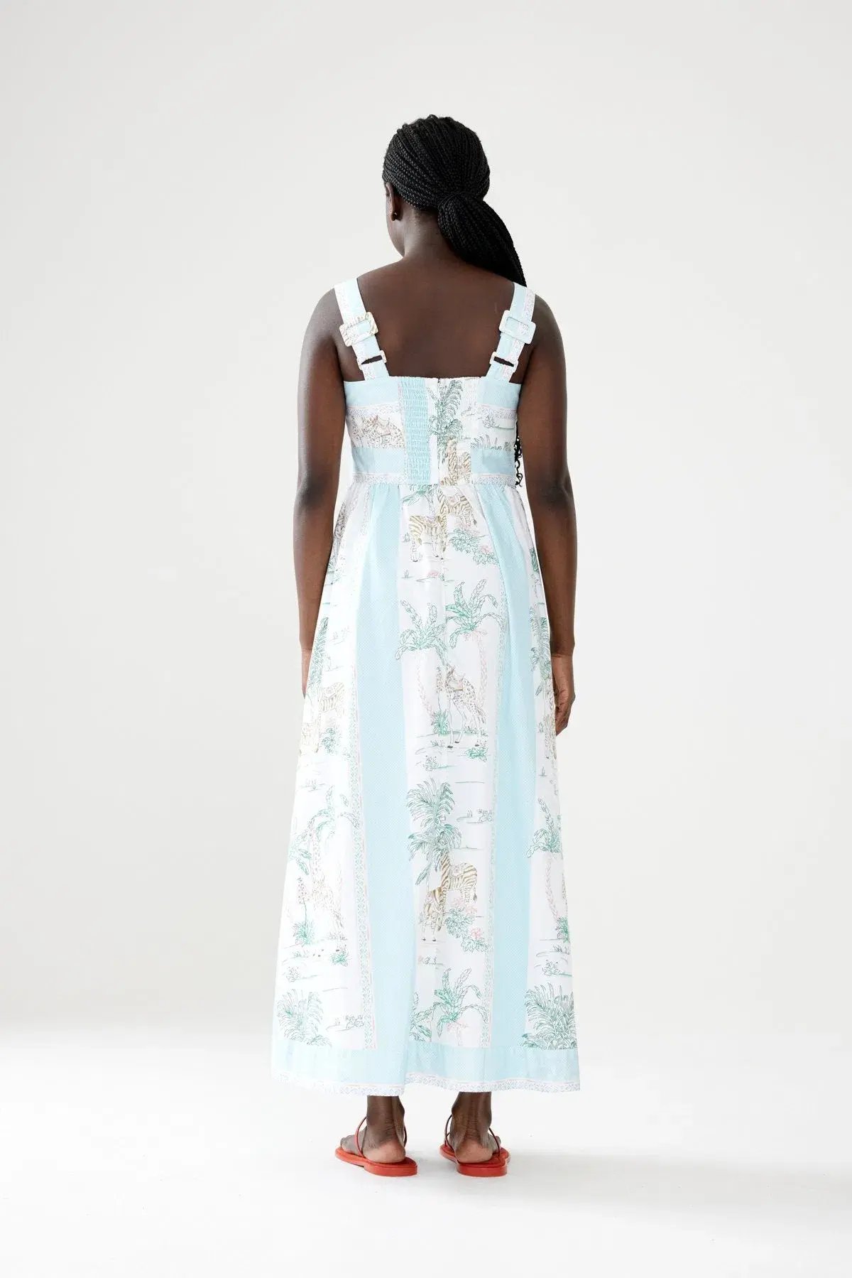 Binny Lake Malawi Midi Dress Print Size 8 photo 3