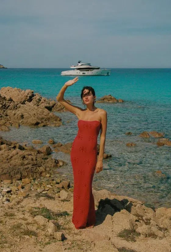Asta Resort Monica Dress Wine Size AU 8 photo 3