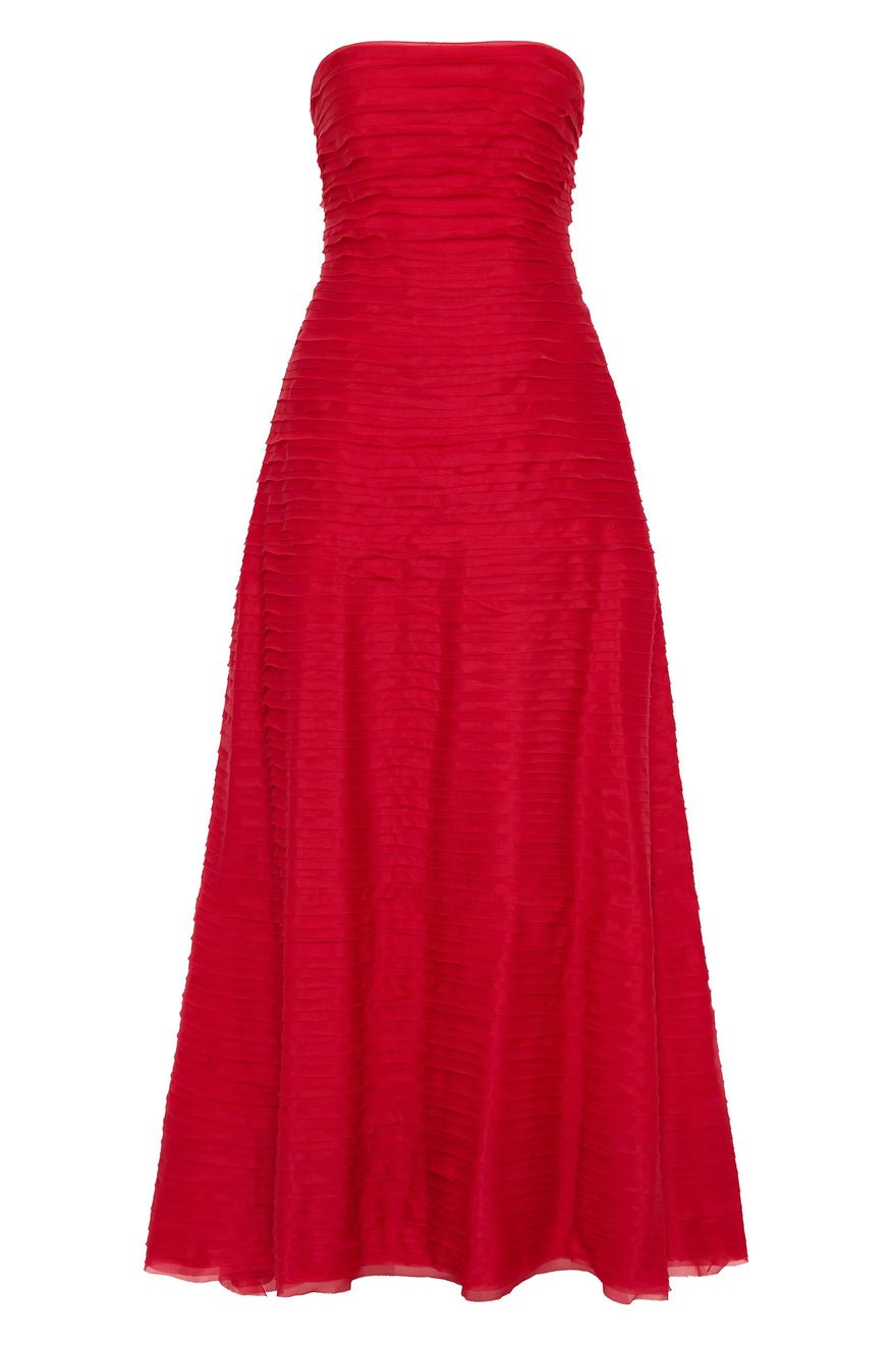 Aje Soundscape Maxi Dress - Red photo 2