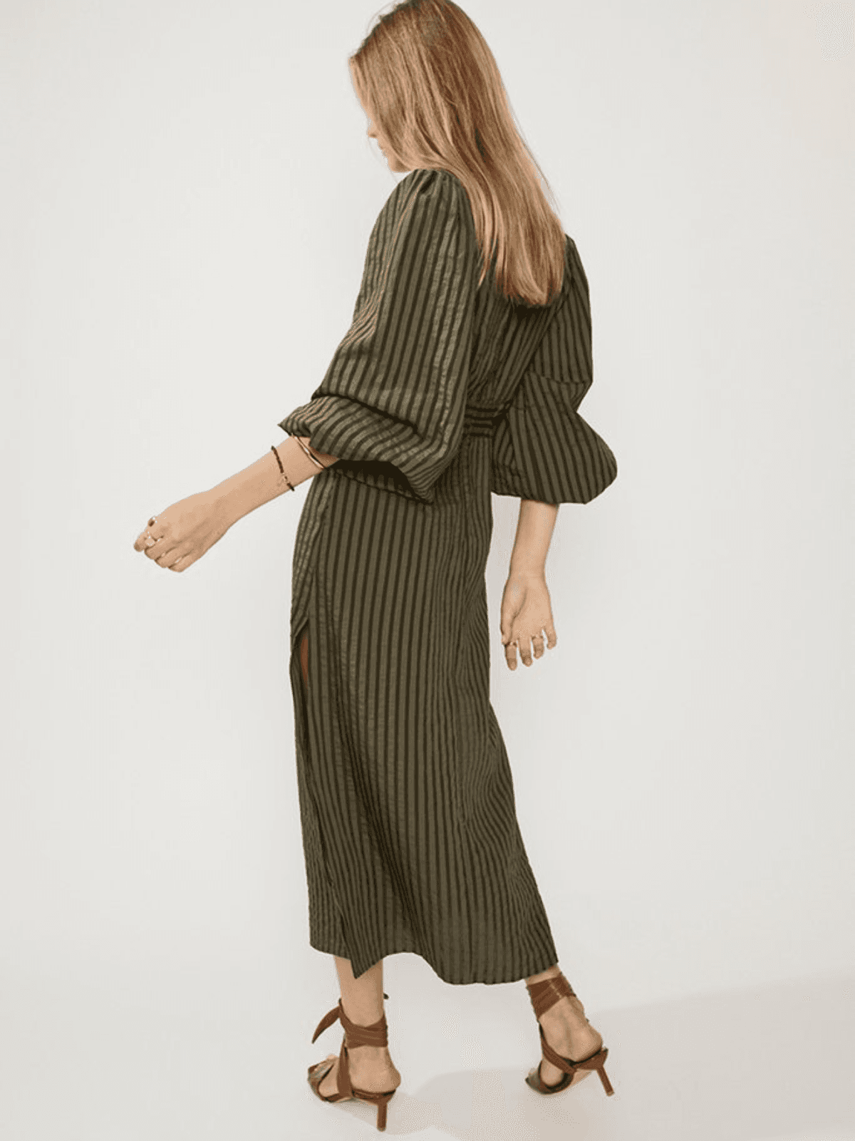 Suboo Queenie Cut Out Dress Olive Size 8 photo 3