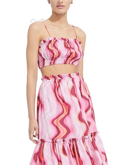 Steele Cameron Bustier And Austin Skirt Set Groovy Print Skirt M / Top L photo 2